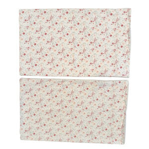 Set of 2 LAUREN RALPH LAUREN Caroline Blush Coral Floral Standard Pillow Cases